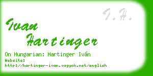 ivan hartinger business card